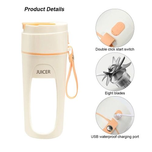 Mdhl Portable Juicer With Led Screen and 10 powerful blades 340ml Aj-01
