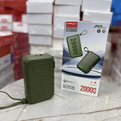 5-in-1 Military Grade Power Bank & Charger 20000mAh - Waterproof, Tough, Dubai Made With Free 100W Cable