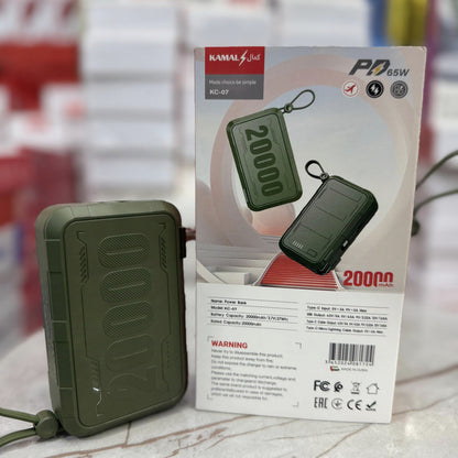 5-in-1 Military Grade Power Bank & Charger 20000mAh - Waterproof, Tough, Dubai Made With Free 100W Cable