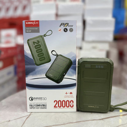 5-in-1 Military Grade Power Bank & Charger 20000mAh - Waterproof, Tough, Dubai Made With Free 100W Cable