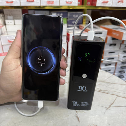 Amazon Lot PD 100W Ultra Fast 20000mAh Power Bank For Laptop & Smartphone With free 100W 3 in 1 Cable