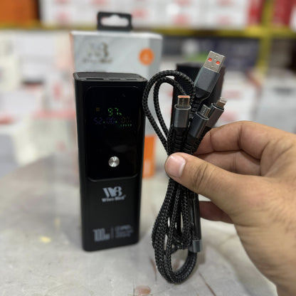 Amazon Lot PD 100W Ultra Fast 20000mAh Power Bank For Laptop & Smartphone With free 100W 3 in 1 Cable