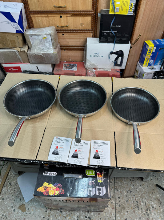 Germany handicraft FLAT fry pan 316 steel