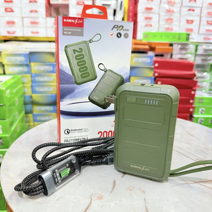 5-in-1 Military Grade Power Bank & Charger 20000mAh - Waterproof, Tough, Dubai Made With Free 100W Cable